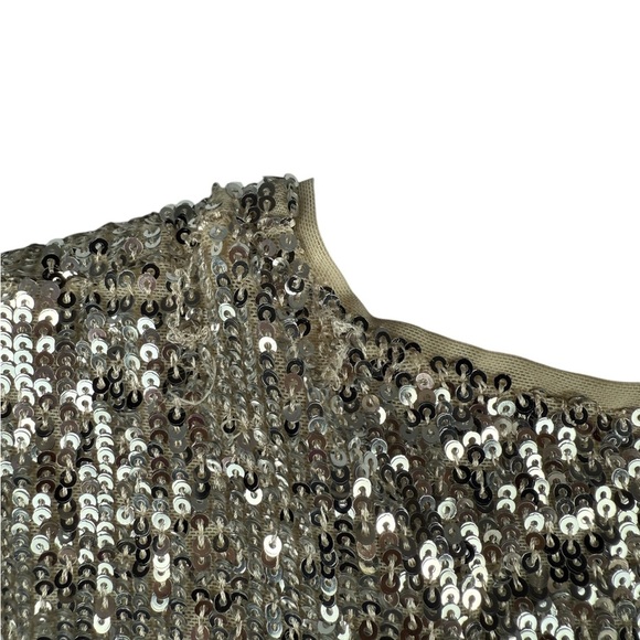 NEW GENERATION LOVE ALLEGRA SEQUIN JUMPSUIT 3/4 SLEEVE SHORTS SZ L - Picture 10 of 11